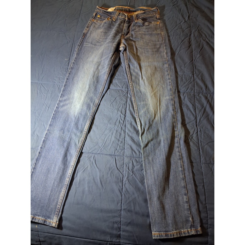 Levi's 511 Slim Fit Kids Jeans W26 L32 Medium Wash Blue Denim Pants